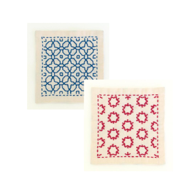Kit Sashiko Olympus - 2 carrés à broder SK297