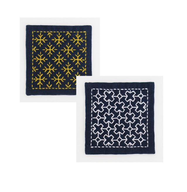 Kit Sashiko Olympus - 2 carrés à broder SK300