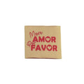 Etiquette à coudre : More amor por favor