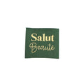Etiquette à coudre : Salut beauté vert