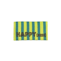 Etiquette à coudre : rayures HAPPY(NESS) - JAUNE VERT