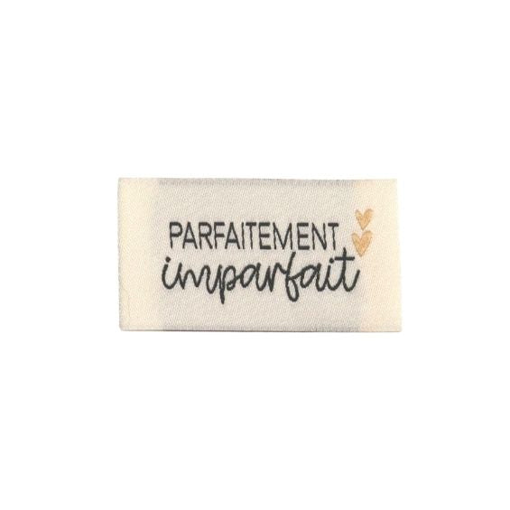 Etiquette à coudre : Parfaitement imparfait