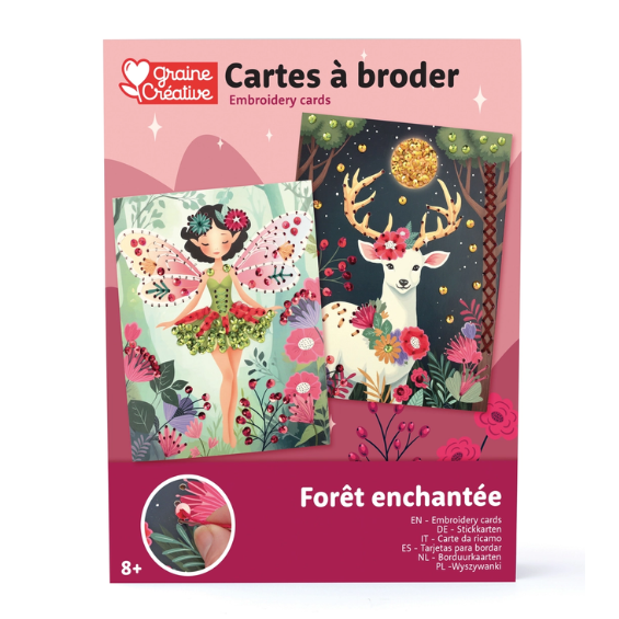 Kit cartes à broder enfants