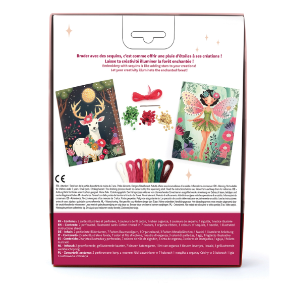 Kit cartes à broder enfants