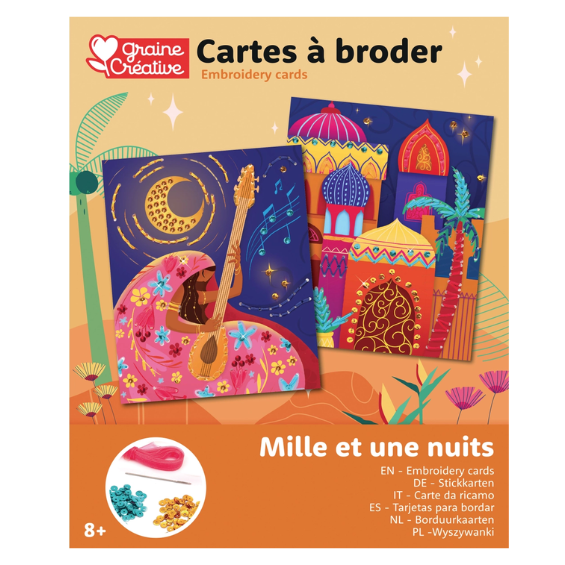 Kit cartes à broder enfants