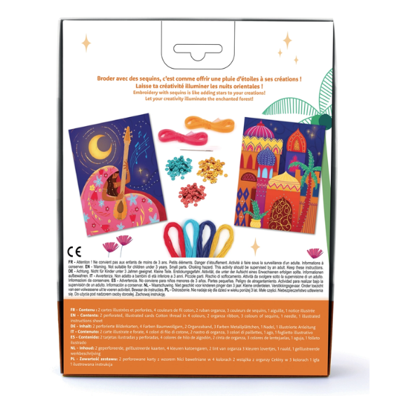 Kit cartes à broder enfants