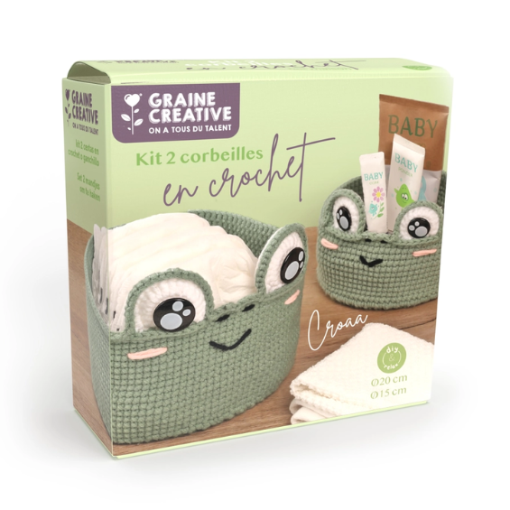 Kit 2 corbeilles au crochet - Graine Créative