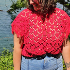 Patron crochet GRATUIT - Top cœurs à franges