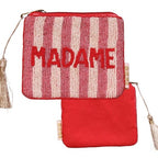 Pochette zip perles 14 x 12.5 cm