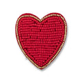 Broche cœur perles