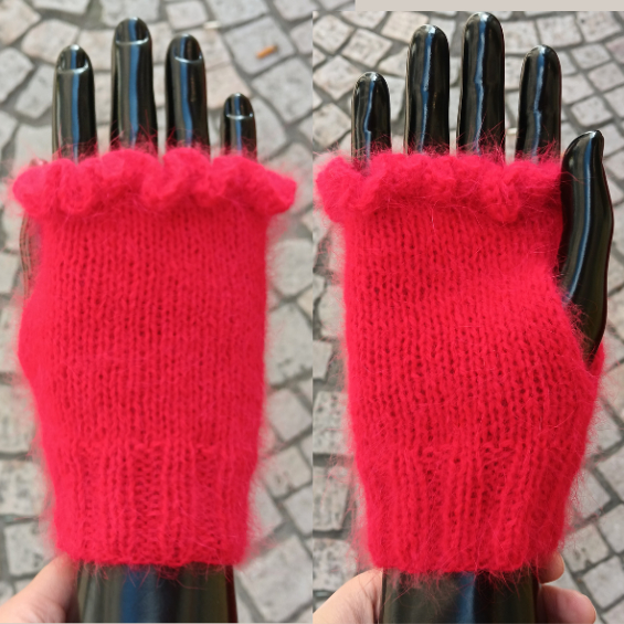 Patron tricot - Mitaines Froufrous
