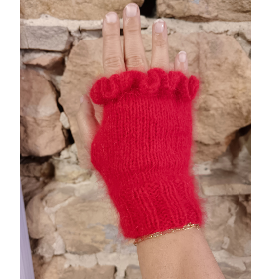 Patron tricot - Mitaines Froufrous