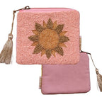 Pochette zip perles 14 x 12.5 cm