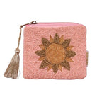 Pochette zip perles 14 x 12.5 cm
