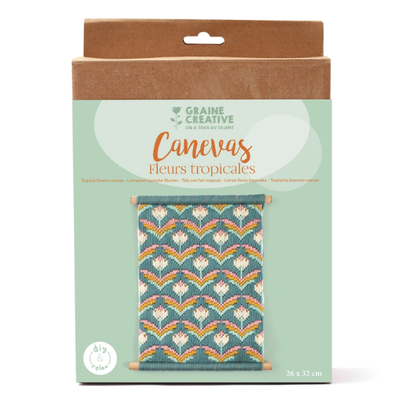 Kit Canevas Fleurs Tropicales