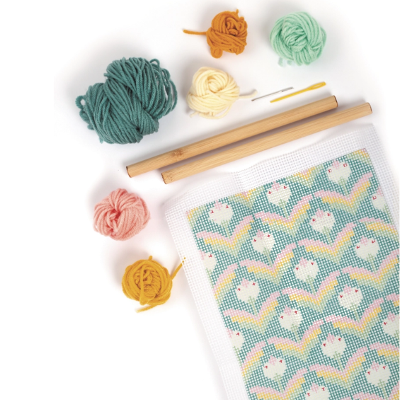 Kit Canevas Fleurs Tropicales