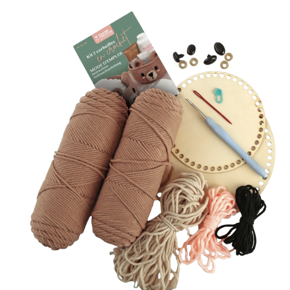 Kit 2 corbeilles au crochet - Graine Créative