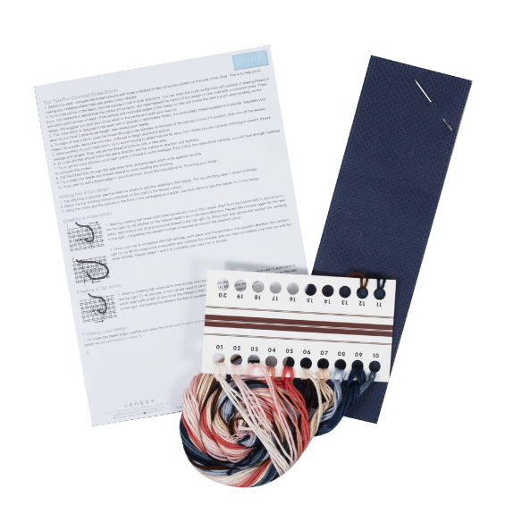 Kit marque page point de croix compté