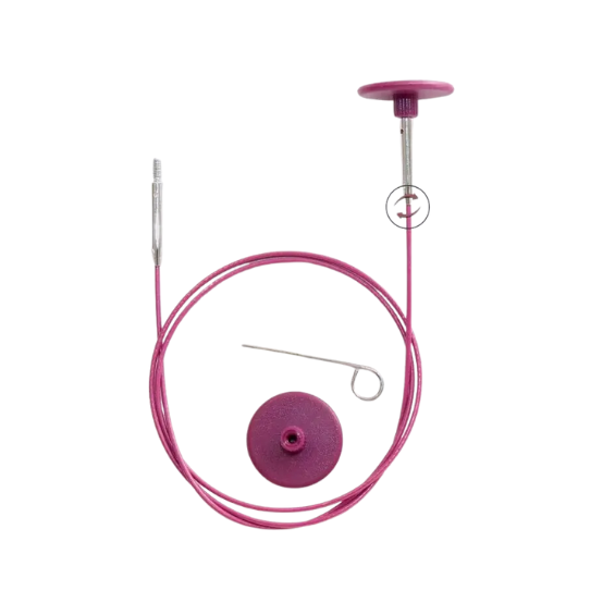 Câble Pivotant 360° violet - Tailles au choix - KnitPro