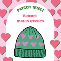 Patron tricot GRATUIT – Bonnet motifs cœurs