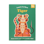 Apprenez à coudre avec un ensemble de couture à la main en bois - Tigre