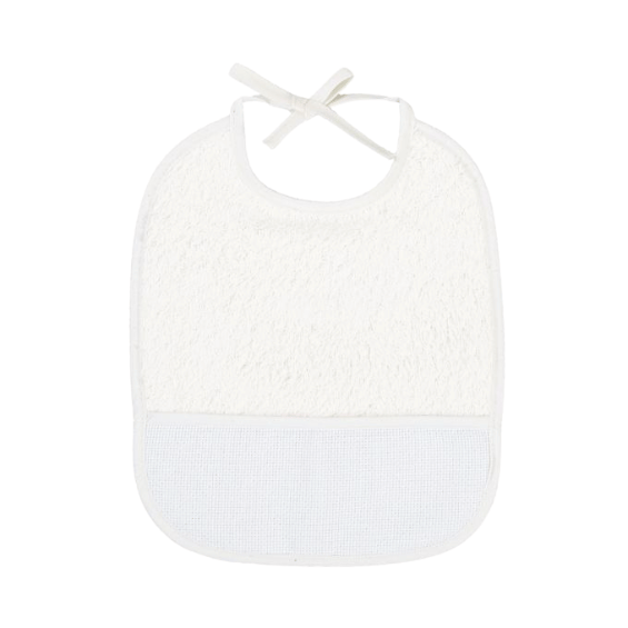 Bavoir à broder blanc - 3 mois - DMC
