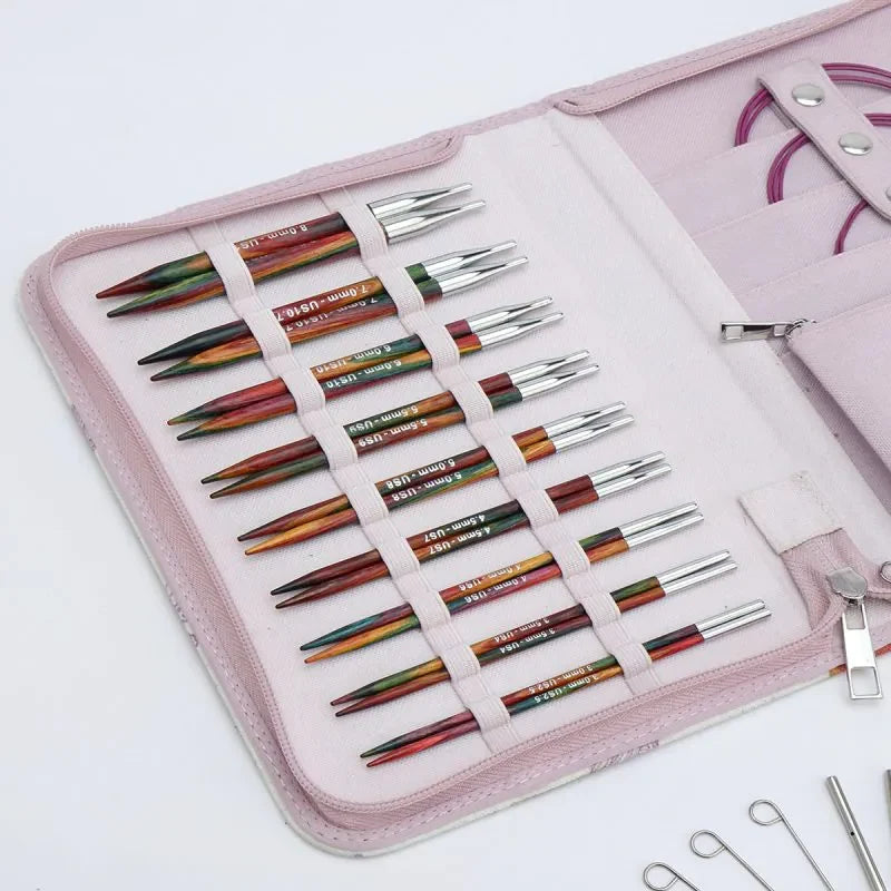 KnitPro Symfonie 2 – Set Deluxe d’aiguilles circulaires interchangeables 13 cm