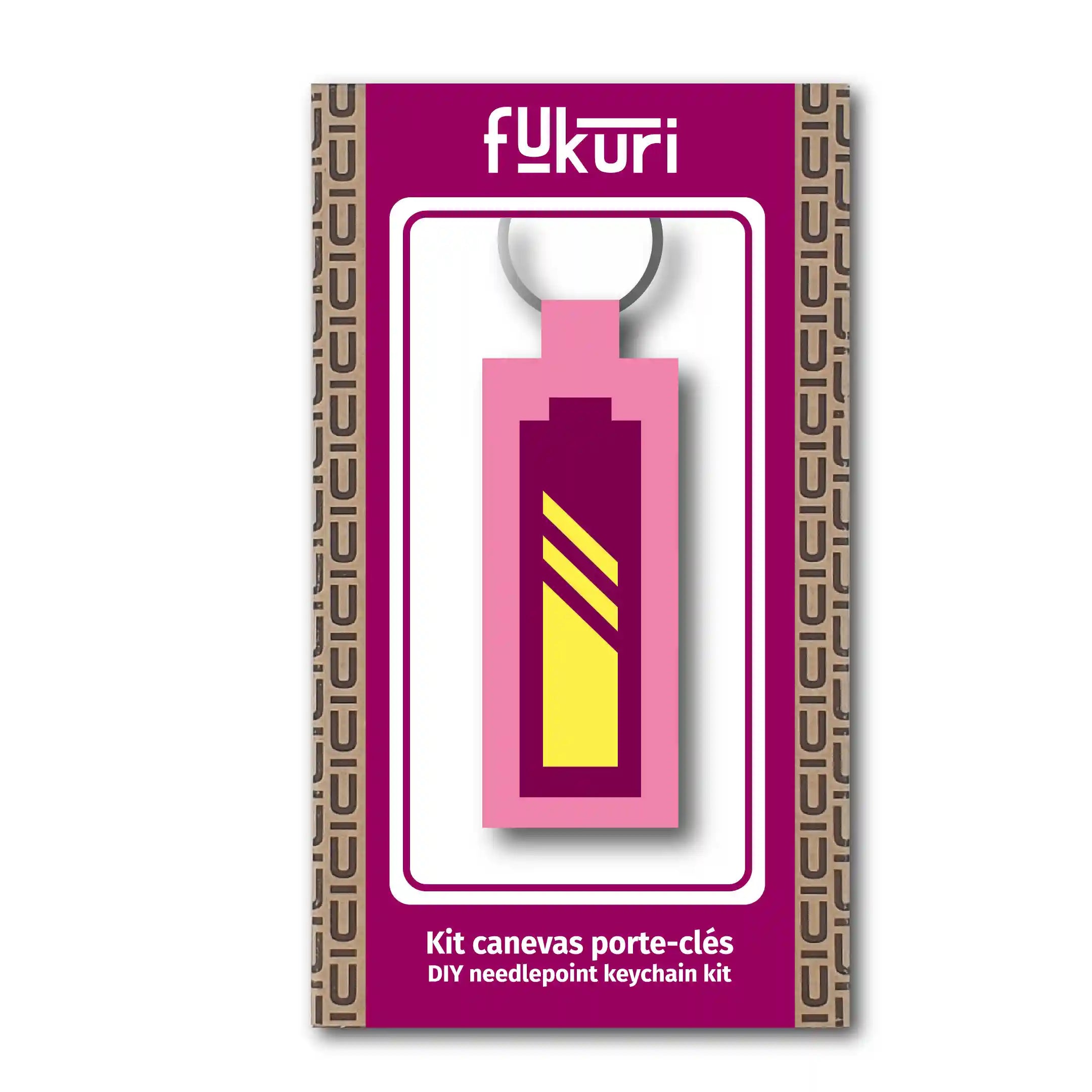 Kit Canevas - DIY - Porte-clés-Je recharge-pile