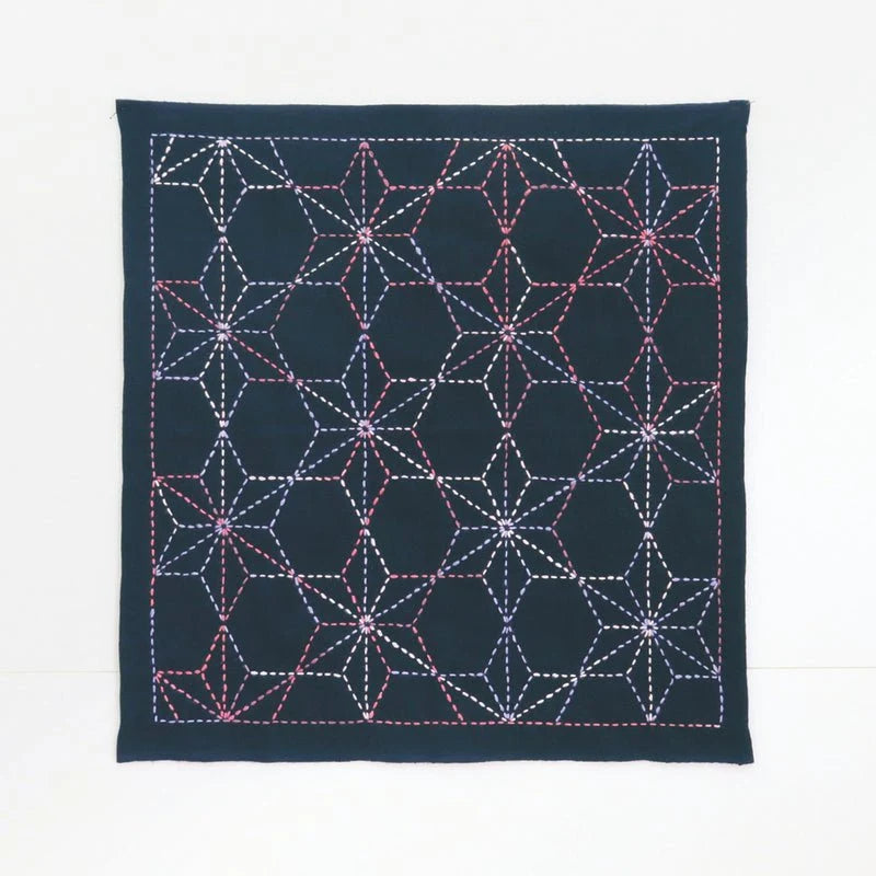 Kit initiation broderie SASHIKO - Hana-Fukin Tobi Asanoha