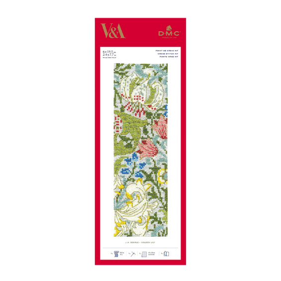Kit marque page point de croix Golden lily