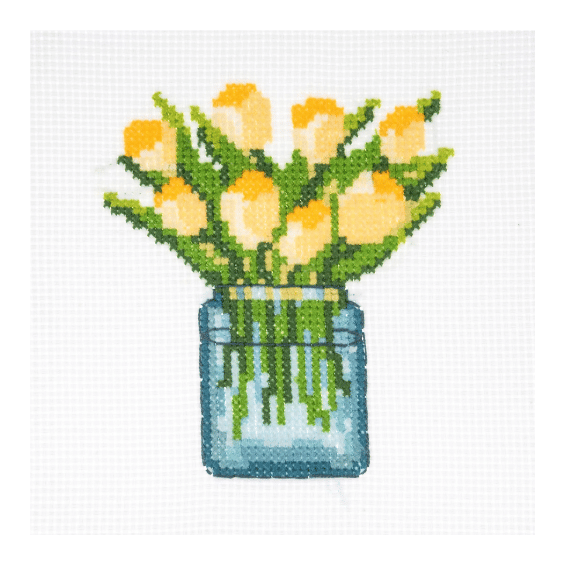 Kit point de croix - bouquet de tulipes