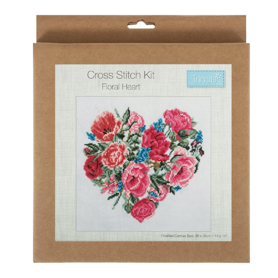 Kit point de croix compté - Floral heart