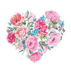 Kit point de croix compté - Floral heart