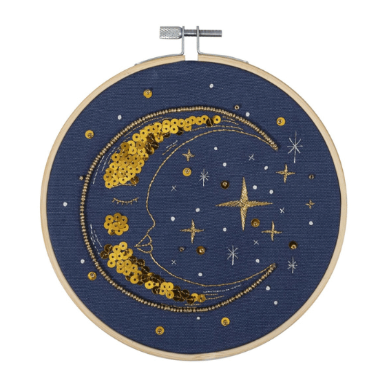 Kit broderie - lune perles