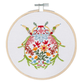 Kit broderie - Scarabée fleuri