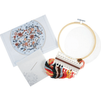 Kit broderie - cœur fleuri