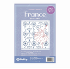 Kit broderie SASHIKO - France - Ballerine et Bleuets