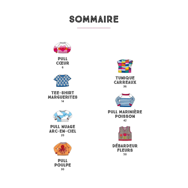 Tricoter des motifs : Cœurs, rayures, animaux, pois, fleurs..